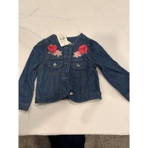 NWT Nannette‎ Kids Embroidered Denim Jacket 2T